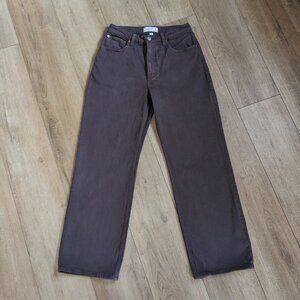 Abercrombie & Fitch Womens Curve Love 90s Relaxed Jeans Brown High Rise 28/6S